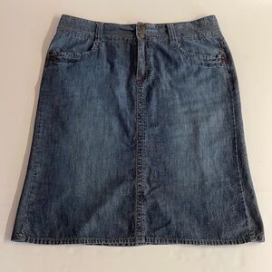 Vintage Calvin Klein Jeans- Blur midi lightweight denim skirt.Size 14